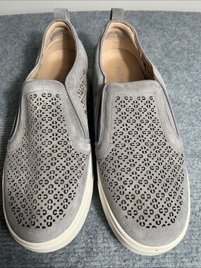 Vionic Women’s Perforated Slip-On Sneakers - Gray